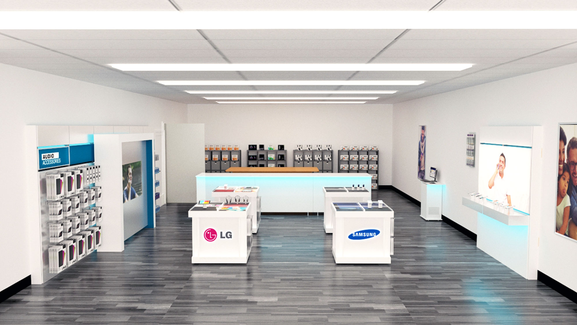 Wireless Store Cornerforms Store Divider WALLS+FORMS