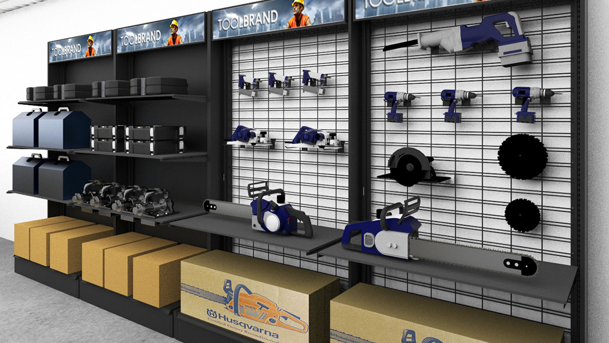 Slimline Tool Wall Gondola WALLS+FORMS