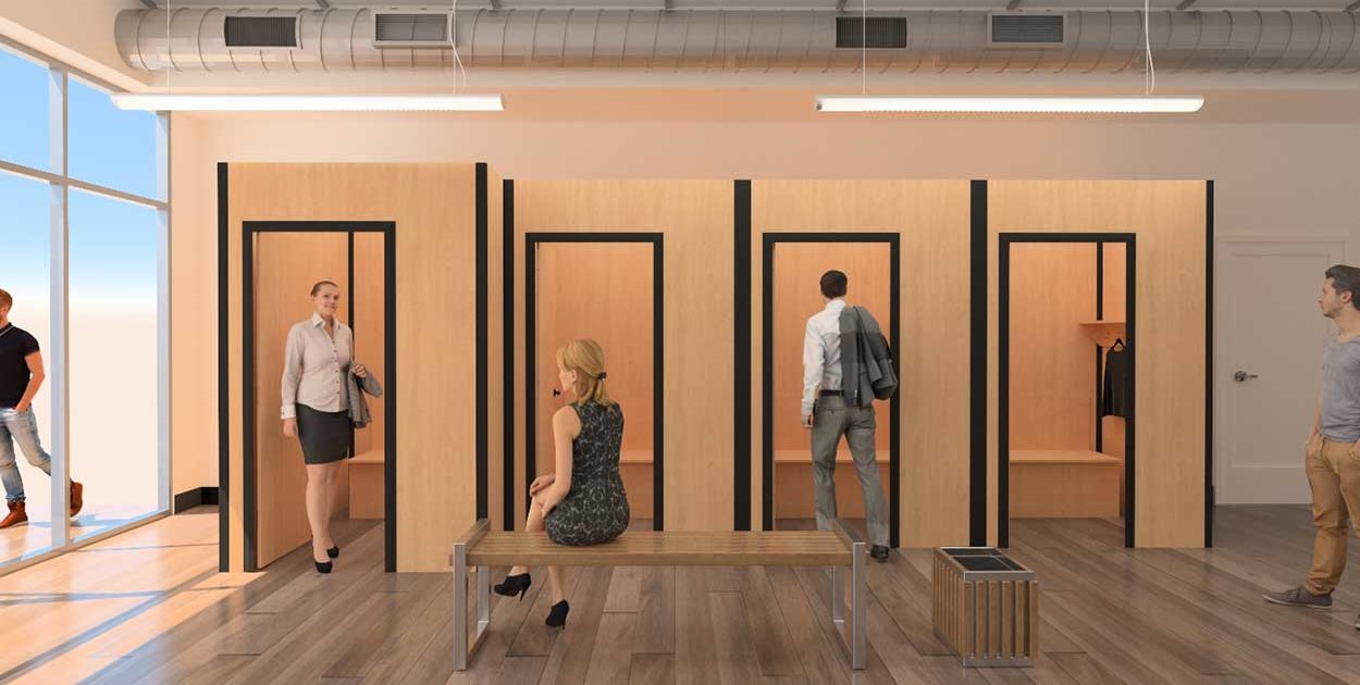 Modular Temporary Fitting Rooms