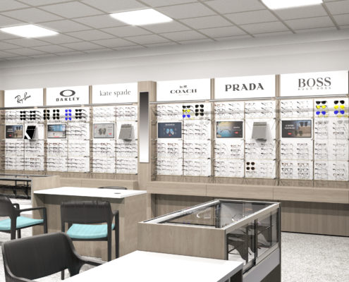 Optical Store Wall Eyewear Display