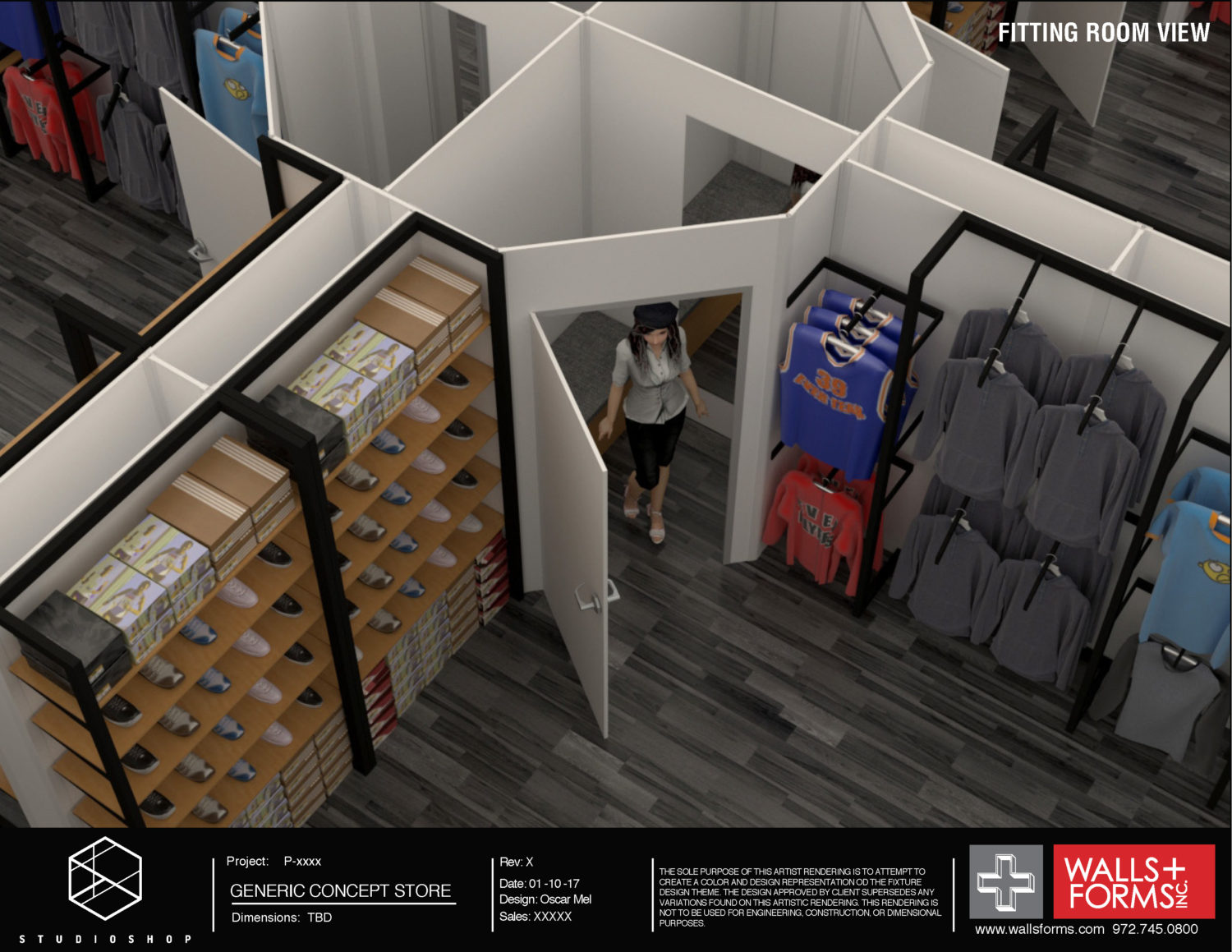 Cornerforms Modular Fitting Rooms - WALLS+FORMS